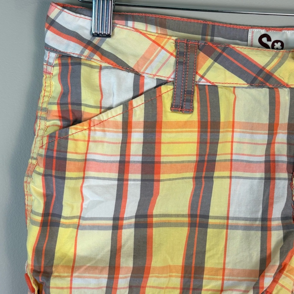 NOT AVAILABLEVintage Y2K Plaid Mini Board Shorts Kidcore So Size 7 Vacation - Picture 2 of 6